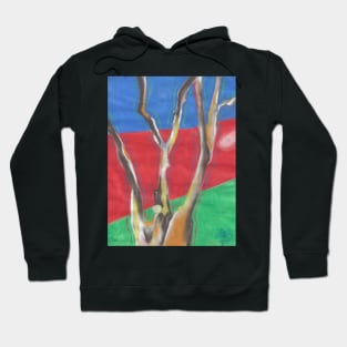 abstract art dry tree multicolor original ilustration Hoodie